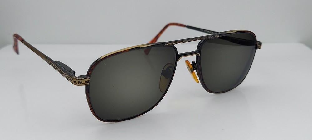 Vintage Clearvision CV623 Tortoise Gold Metal Pilot Sunglasses Frames Only Retro Classic Design Eyewear