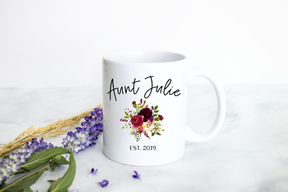 Aunt Gift Best Aunt Mug New Aunt Gift Baby Announcement Best Auntie Gift Custom