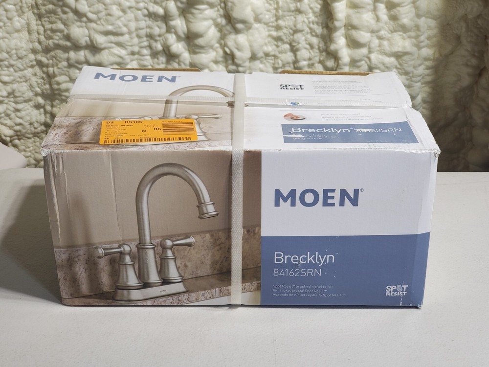 Moen Brecklyn Two-Handle High Arc Bathroom Faucet - Brushed Nickel (84162SRN)