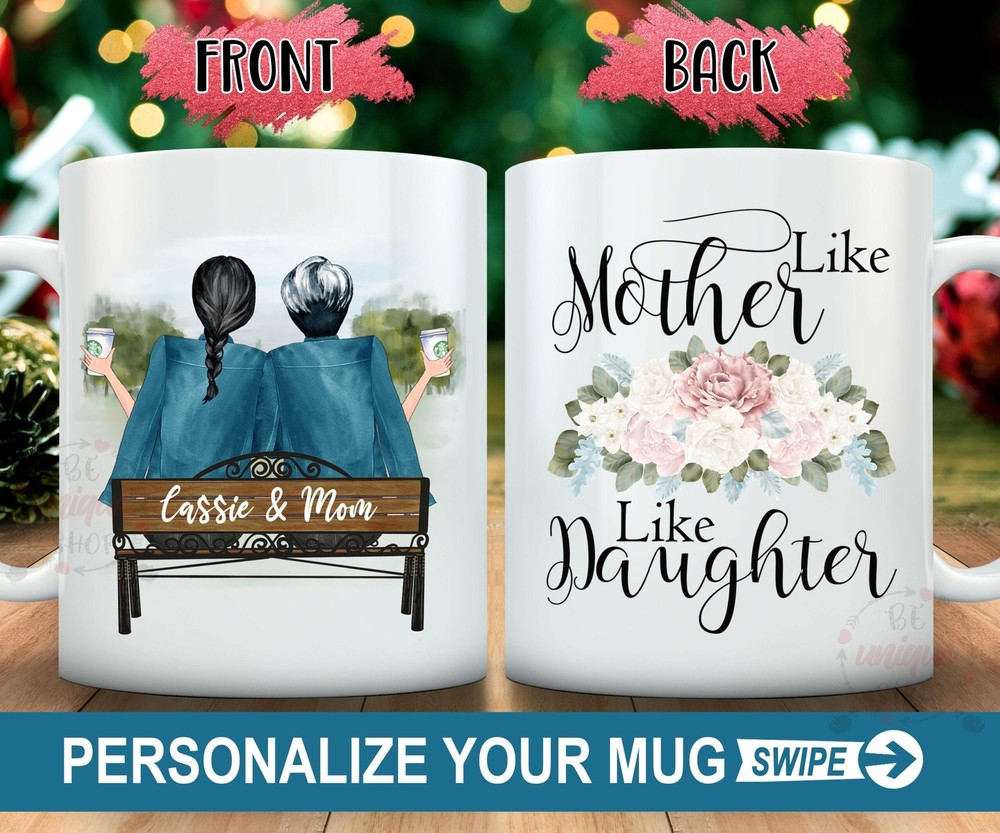Mothers Day Gift From Daughter Like Mother Like Daughter Coffee Mug World's Best-image