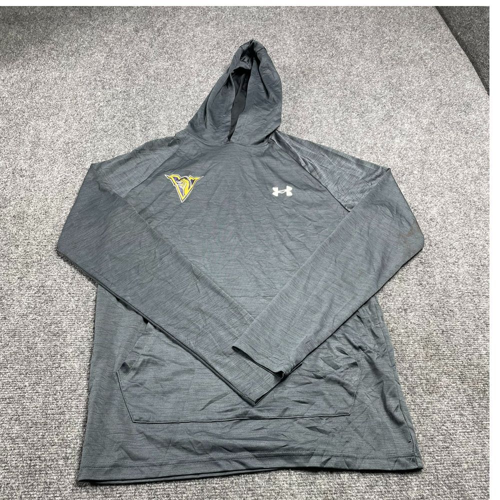 Under Armour Men's Gray Hoodie Long Sleeve Sweat Shirt Pocket Size SM