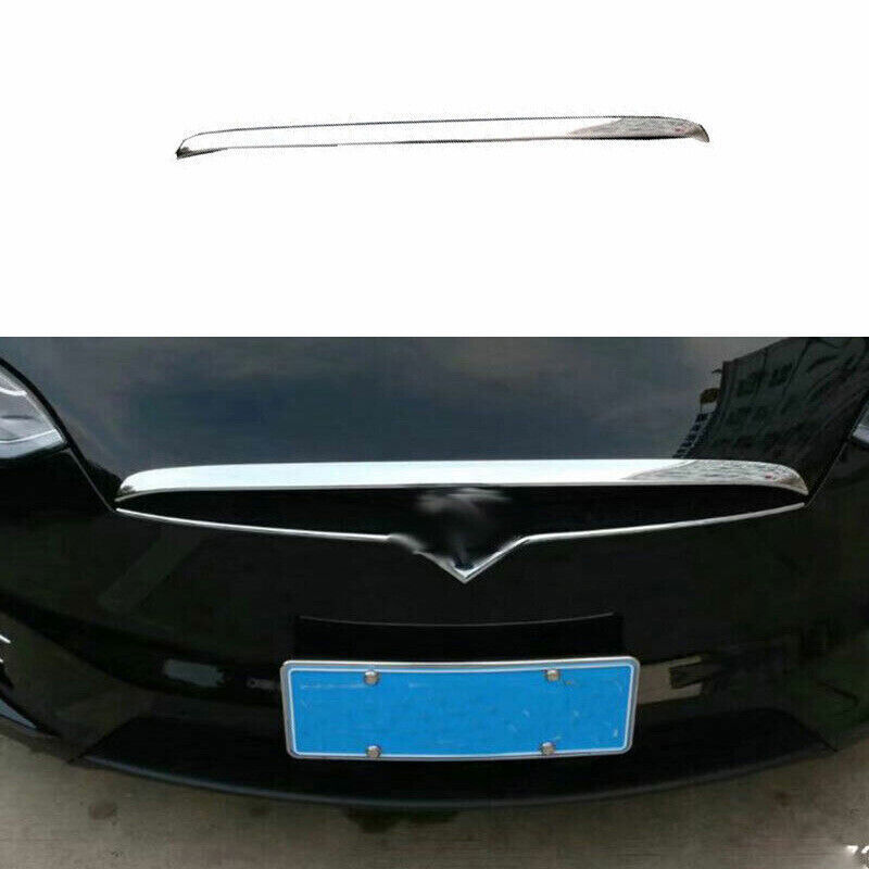 Front Bumper 1PCS Engine Hood Protector Chrome Fit For Tesla Model X 2016-2021