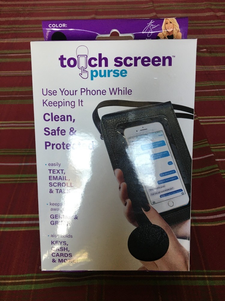 Read-Touch Screen Cell Phone Crossbody Purse, As Seen On Shark Tank - Black