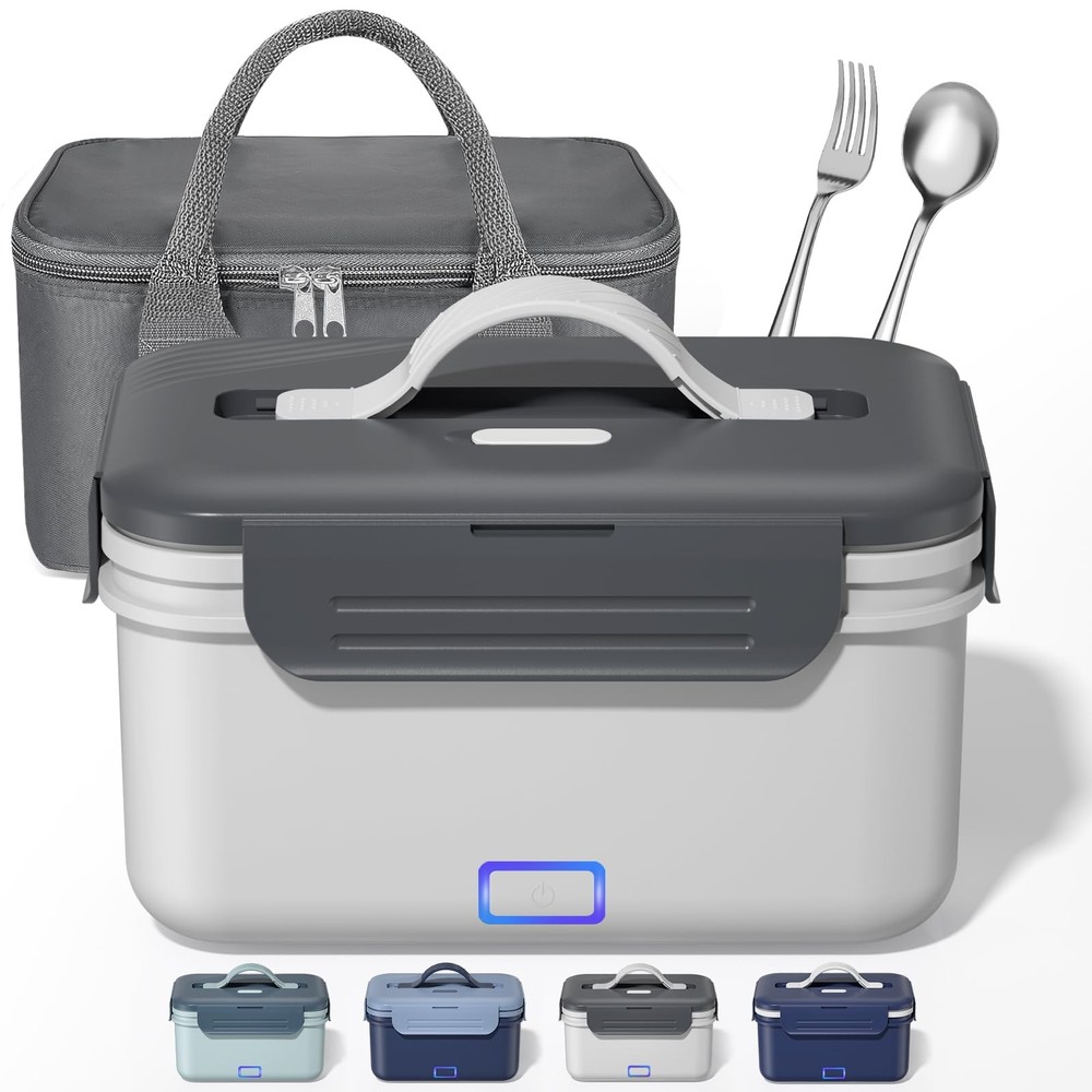 Portable Electric Lunch Box for Adults - 100W 1.8L Heated Food Container for Work Car Travel
