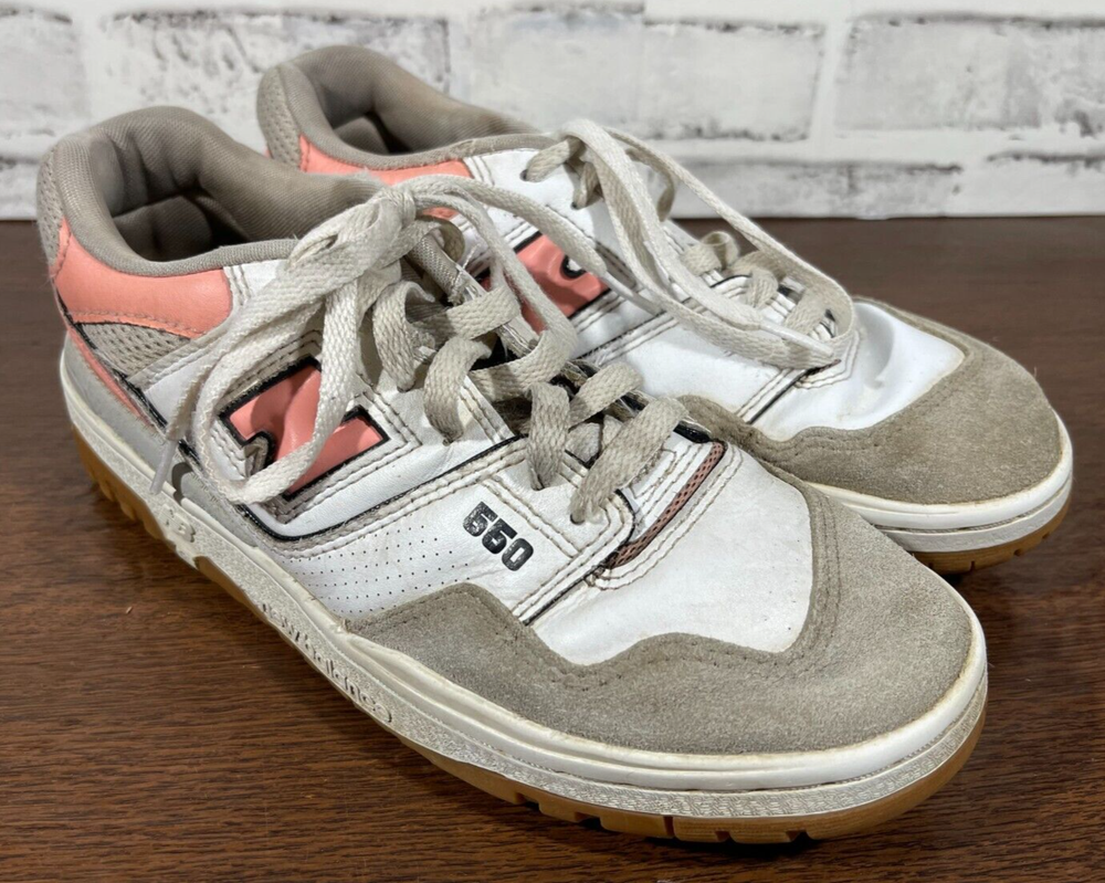 New Balance 550 White Pink - Good Condition - See Photos for Measurements