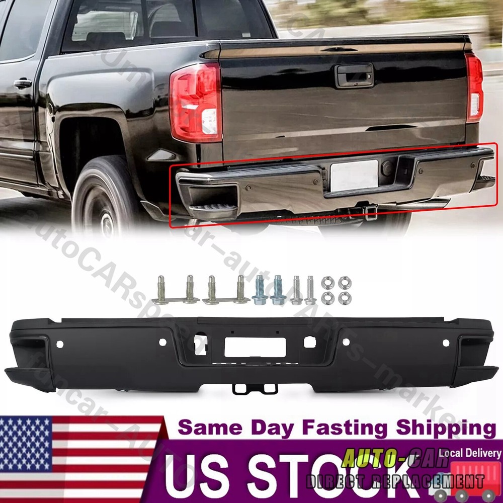 Rear Bumper for 2015-2019 Chevy Silverado 2500 3500 w/ Park TX