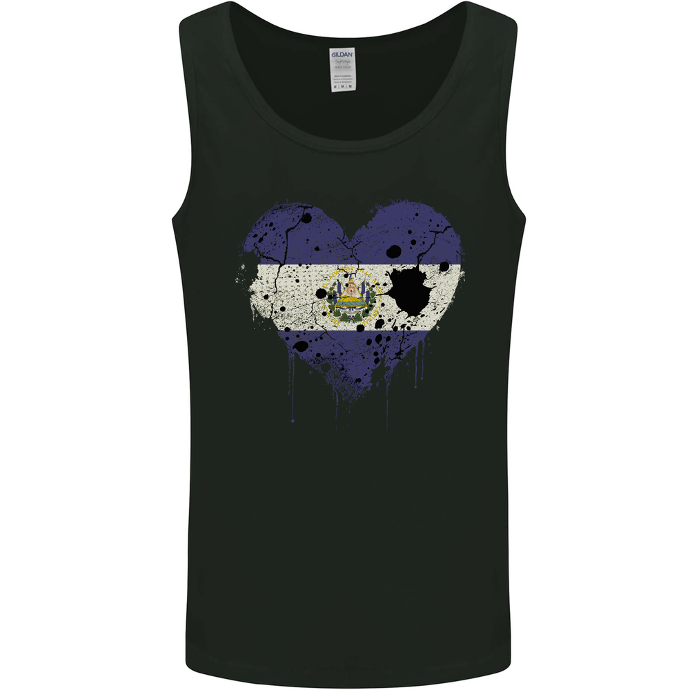 Love Salvador Flag Salvadoran Day Football Mens Vest Tank Top
