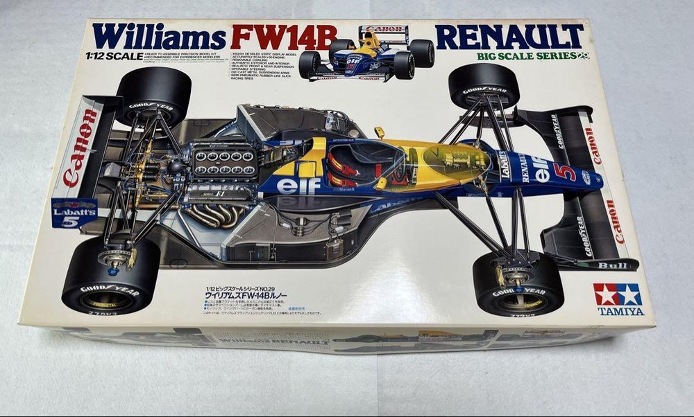 TAMIYA 1/12 Scale Williams FW14B Renault F1 Plastic Model Kit Rare No.29