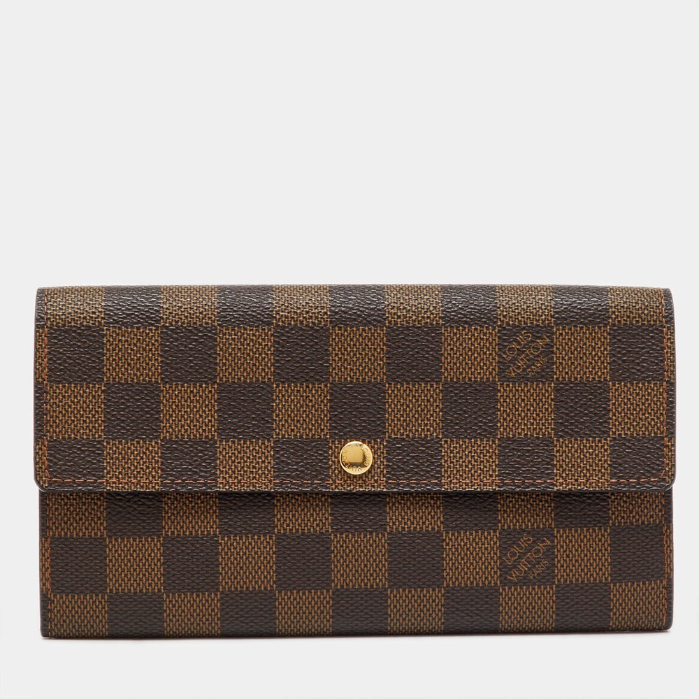 Louis Vuitton Damier Ebene Canvas Sarah Long Wallet