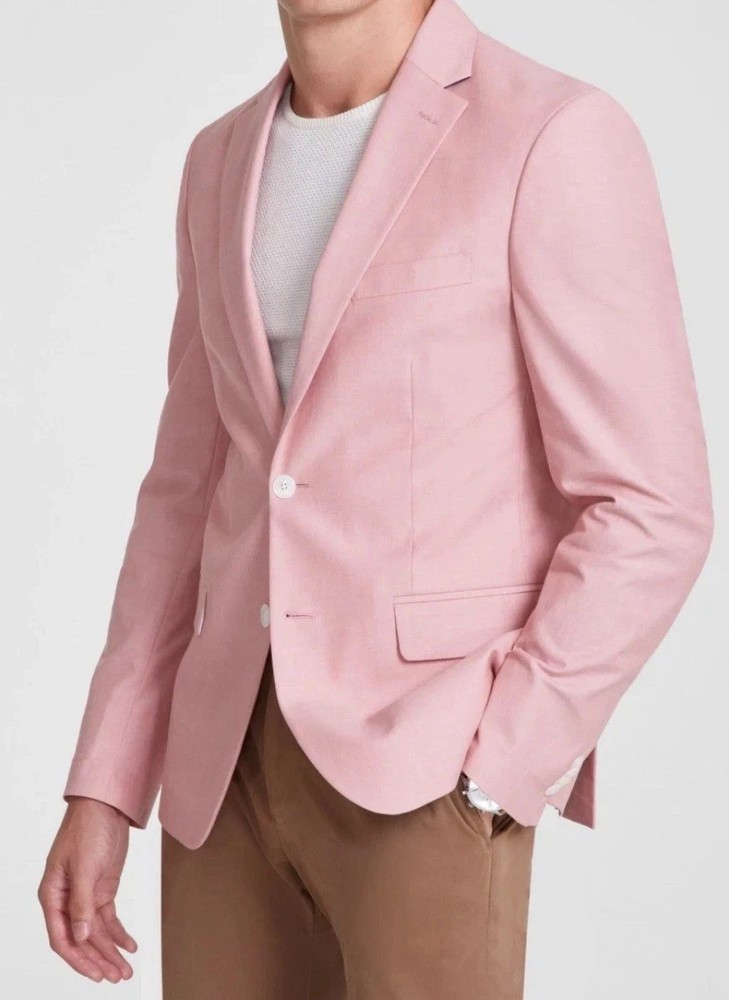 Tommy Hilfiger Men's Modern-Fit 100% Linen Sport Coat, Pink,  42R