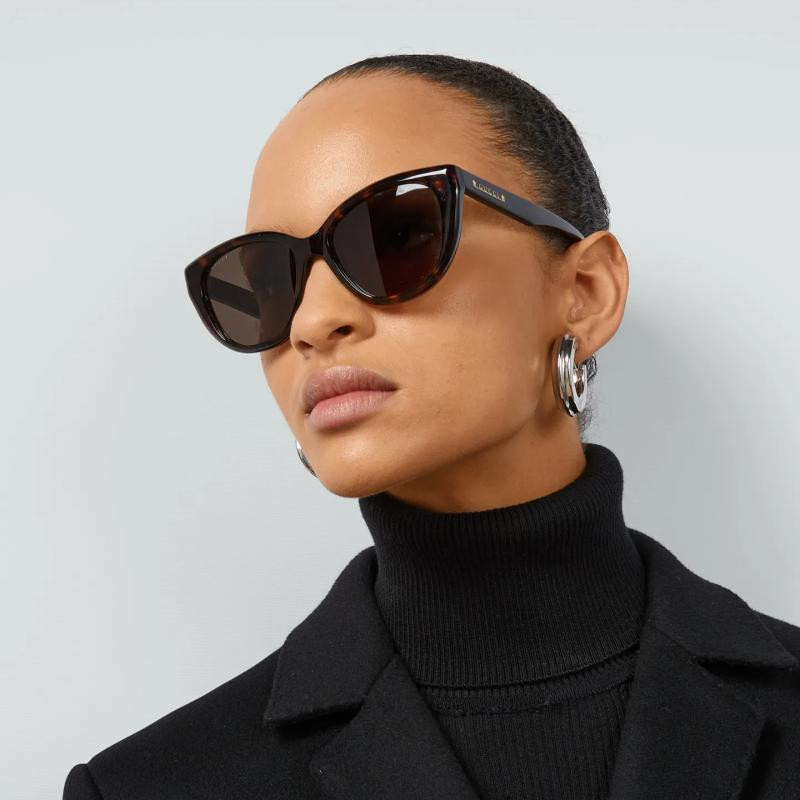 Authentic Gucci GG1588S 002 Havana Brown Sunglasses for Women