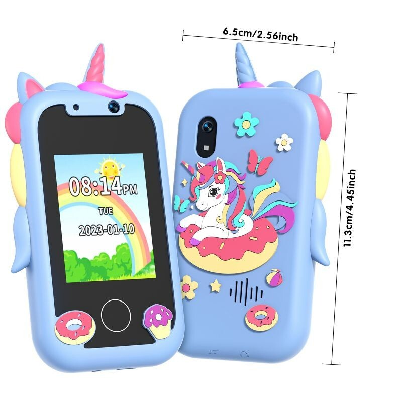 Interactive Kids Smartphone Toy with Touchscreen Camera Games Birthday Gift