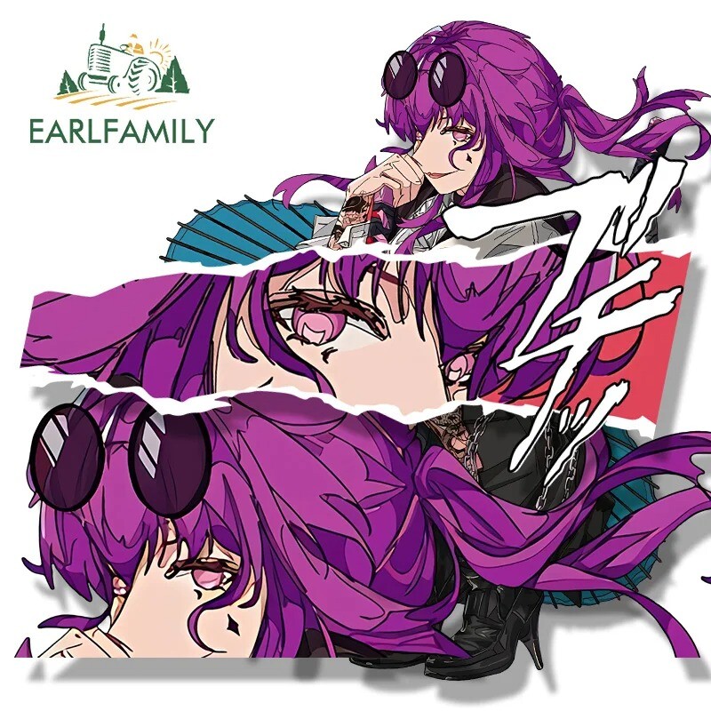 Kafka 5.1-inch Waifu Fanart Peeking Car Sticker Decal