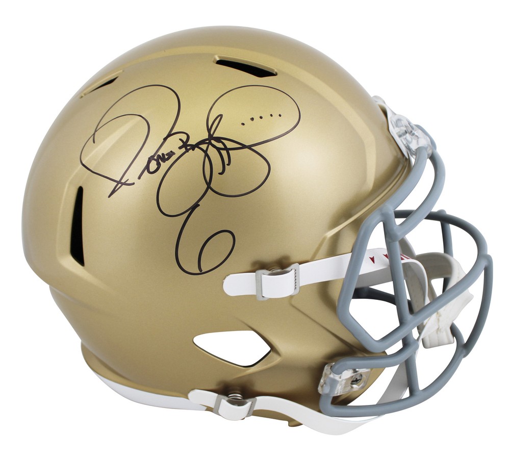 Authentic Notre Dame Jerome Bettis Signed Full-Size BAS Witness Speed Helmet