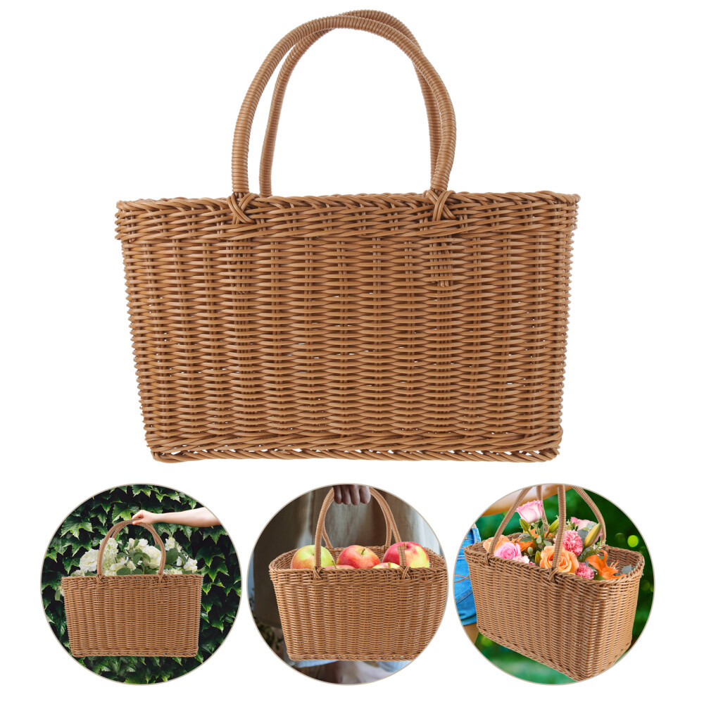 Wicker Storage Baskets Imitation Rattan Gift Snack Containers for Kids Child