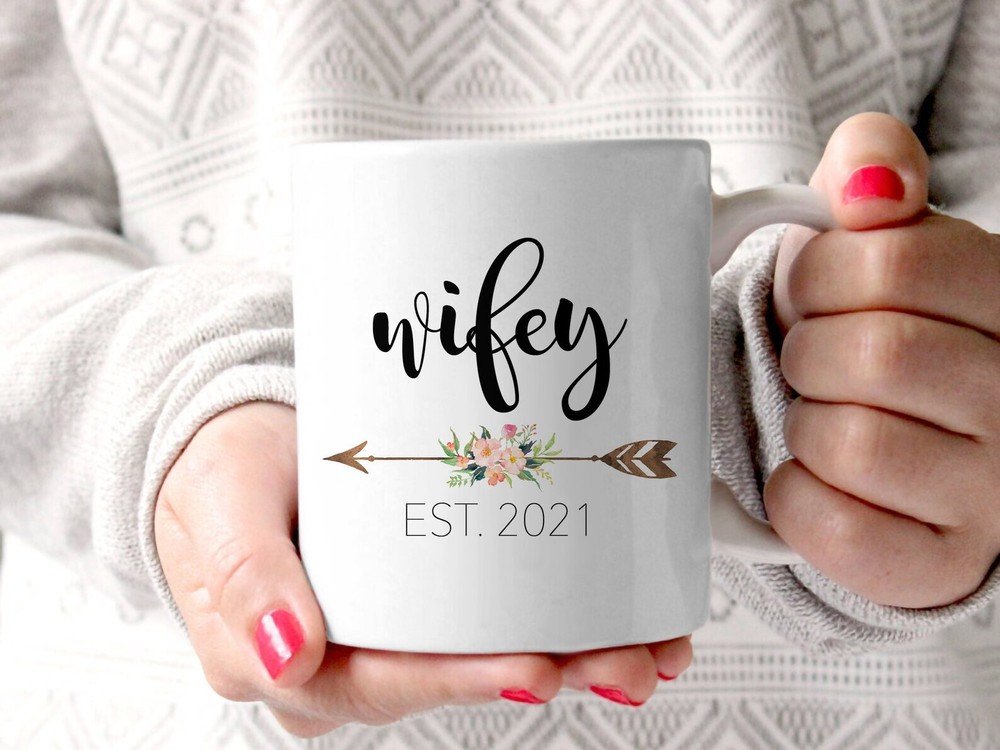 Wifey Mug Wedding Gift Mr And Mrs Wedding Mugs Engagement Gift Coffee Mugs
