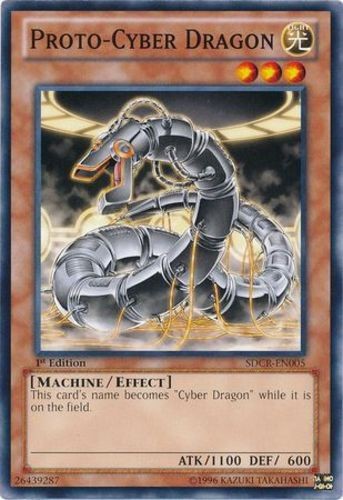 Proto-Cyber Dragon SDCR-EN005 Common 1st Edition Heavily Played Card