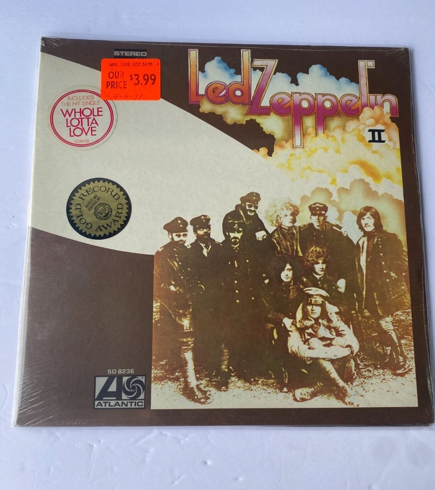 FACTORY SEALED!!! LED ZEPPELIN II 1969 SD 8236 3-HYPE STICKERS! NM+
