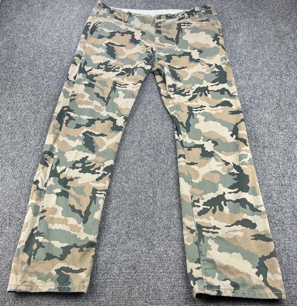 Levis Camo Cargo Jean Mens 36x32 Green Brown Commuter Pants Camouflage