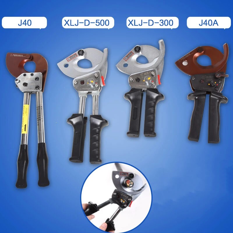 Ratchet Type Cable Scissors Steel Strand Scissors Cable Cutting Pliers