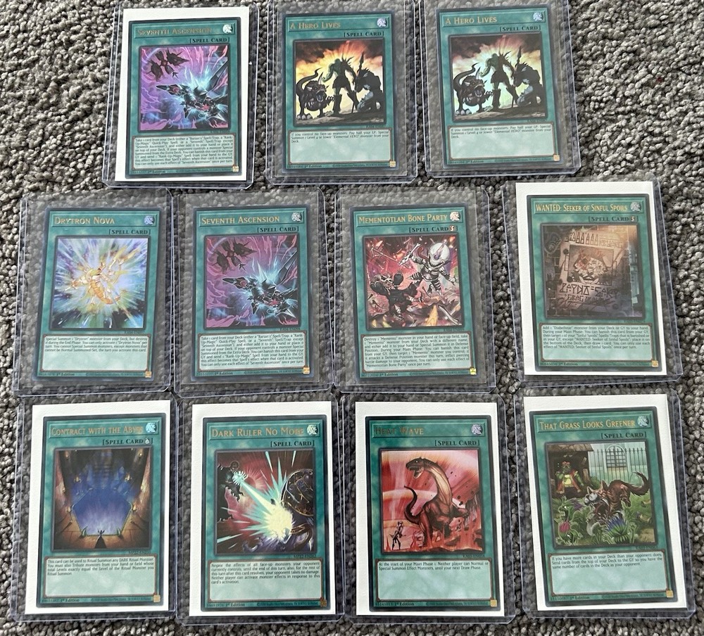 YuGiOh Ultra Rare Magic Card Bundle Lot of 11