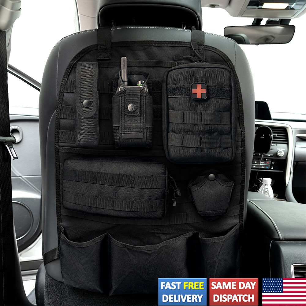 New Car Truck Seat Back Organizer Tactical MOLLE Cover Vehicle Panel Storage Bag