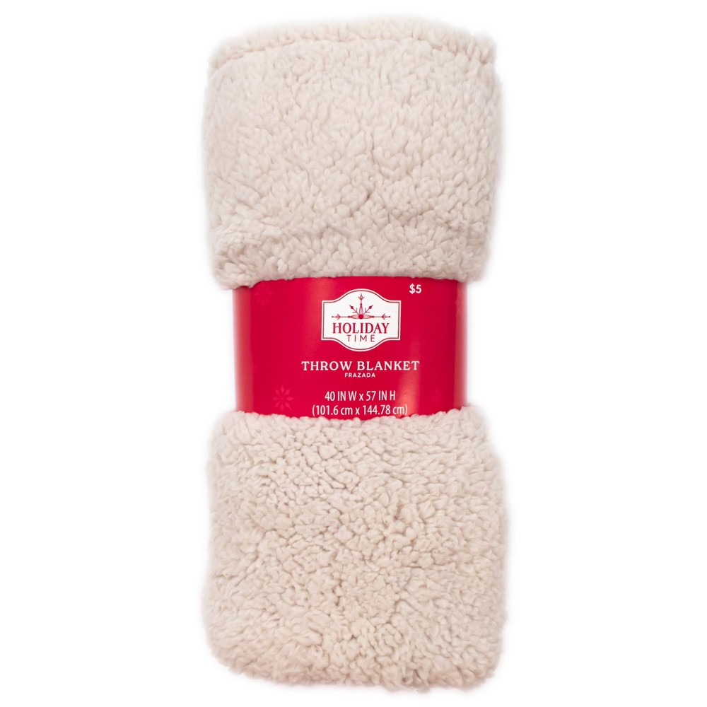 Holiday Time Throw Blanket - White