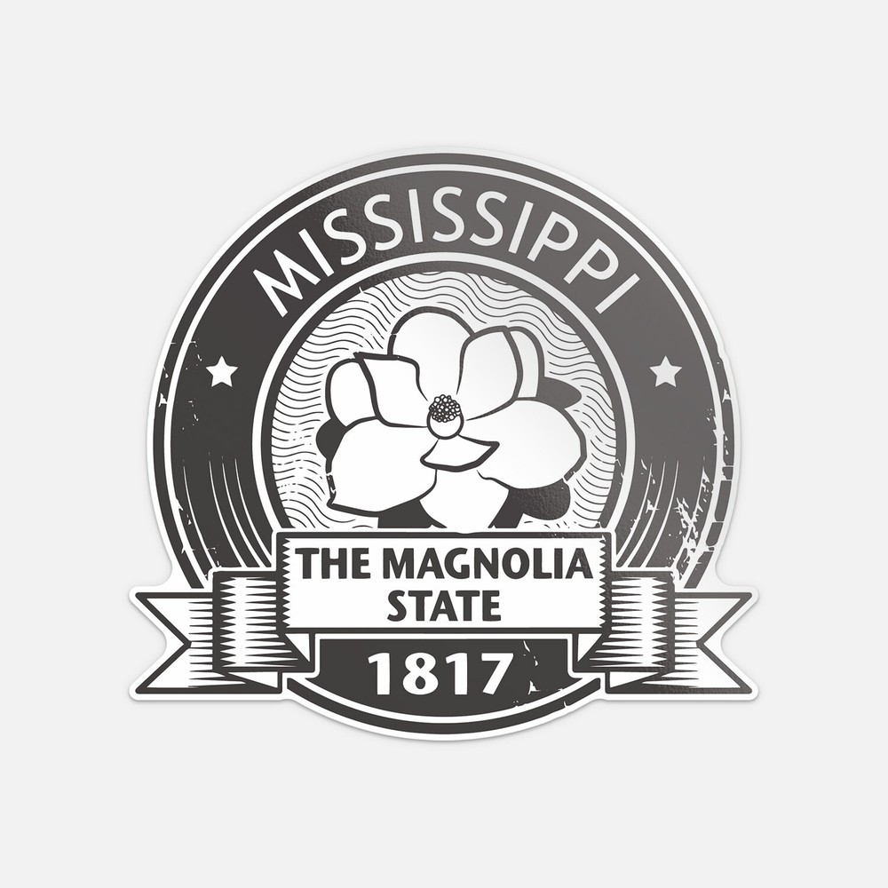 Mississippi Magnolia State Vinyl Sticker Decal for Cars & Laptops