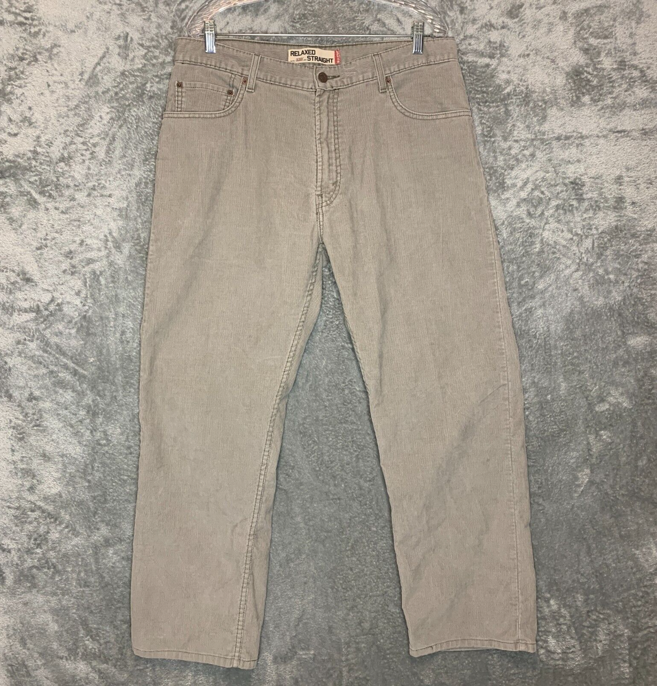 Levis 559 Men Classic Preppy Loose Relaxed Straight Mid Rise Corduroy Pant 36x30