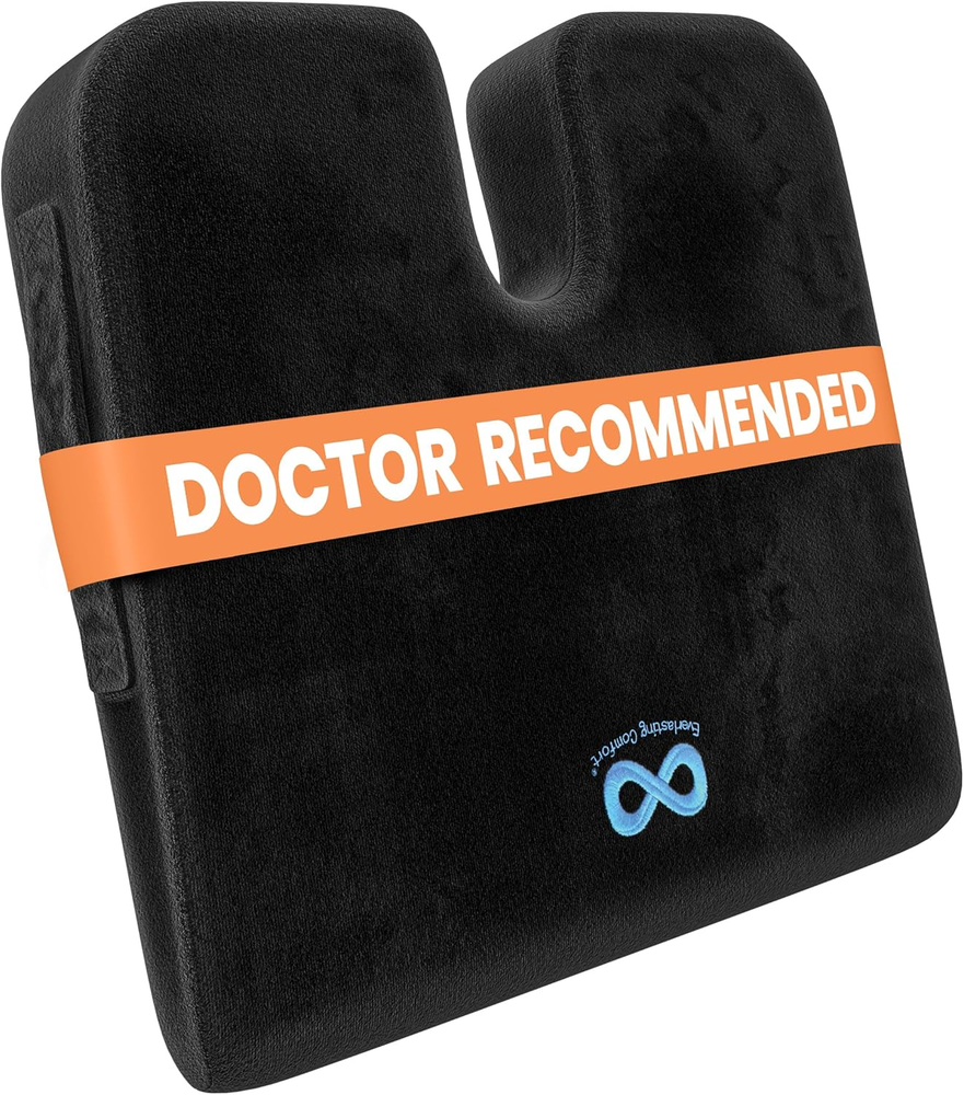 Memory Foam Car Seat Cushion - Tailbone Pain Relief, Driving Seat Cushion for Sh