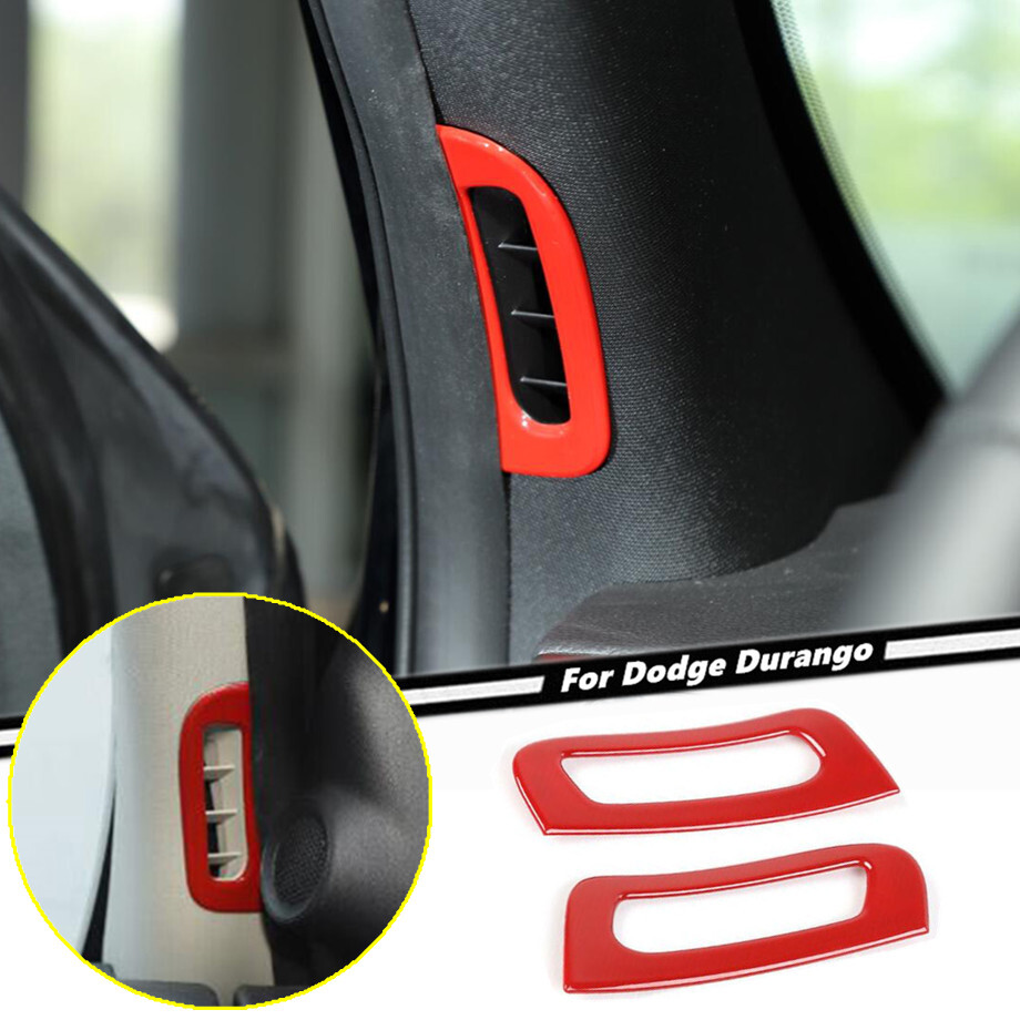 Custom Red A Pillar Air Vent Cover for 2011-2024 Dodge Durango