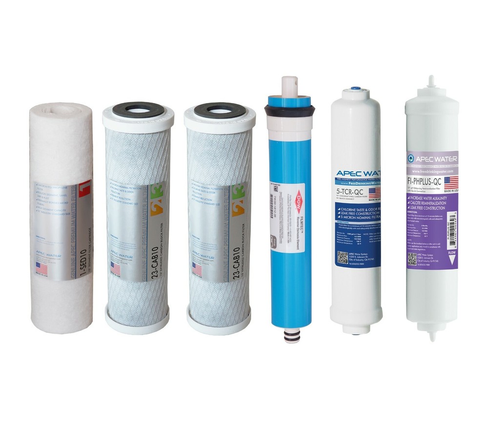 Apec Water Systems 90 GPD RO Replacement Filter Set Complete Ultimate