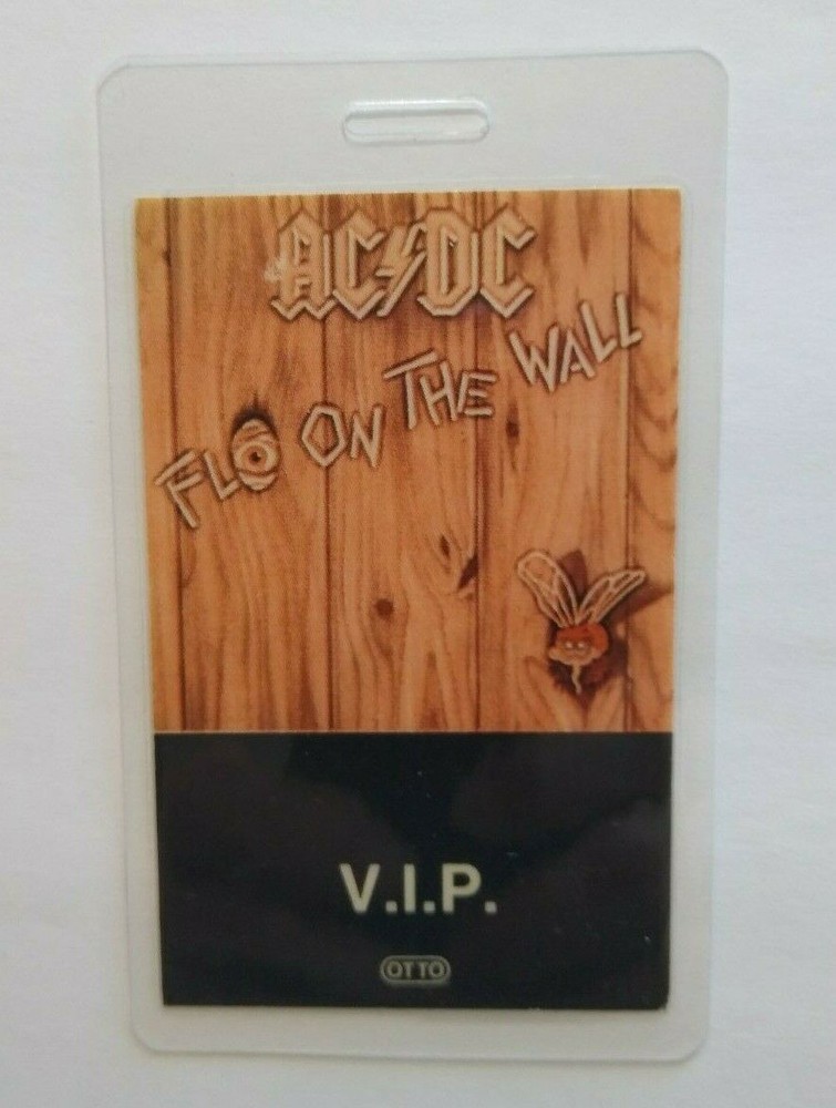 AC/DC Vintage Backstage Pass Fly On The Wall Tour VIP Hard Rock Music 1985