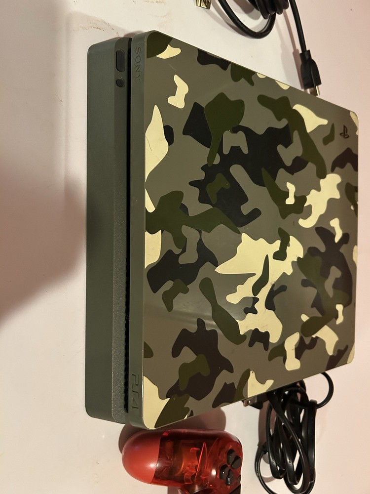 Sony PlayStation 4 Slim PS4 1TB Green Camouflage Console Gaming System Only