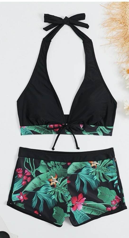 Women’s Tropical Bikini And Shorts