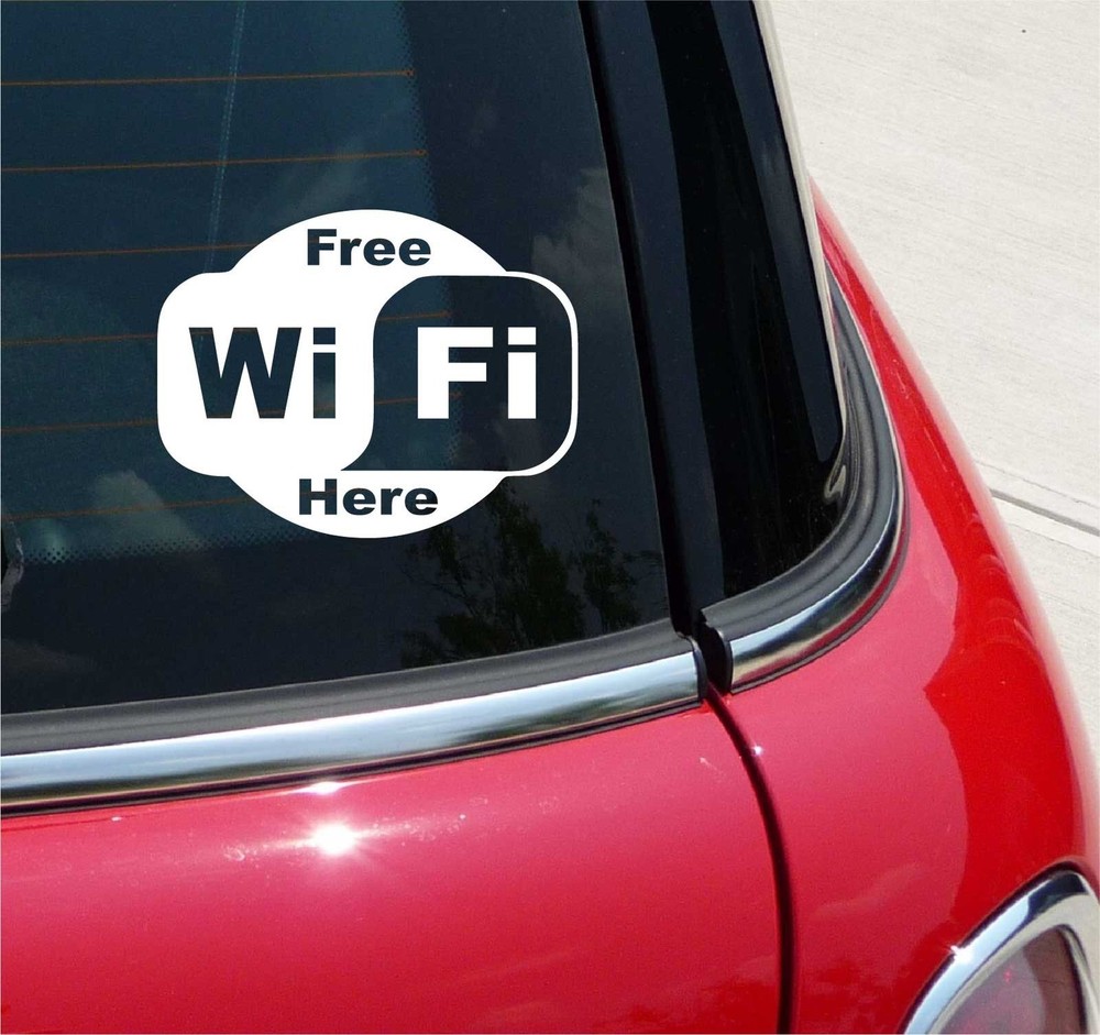 FREE WIFI SPOT ZONE LOCATION BUSINESS GRAPHIC DECAL STICKER ART WALL DECOR