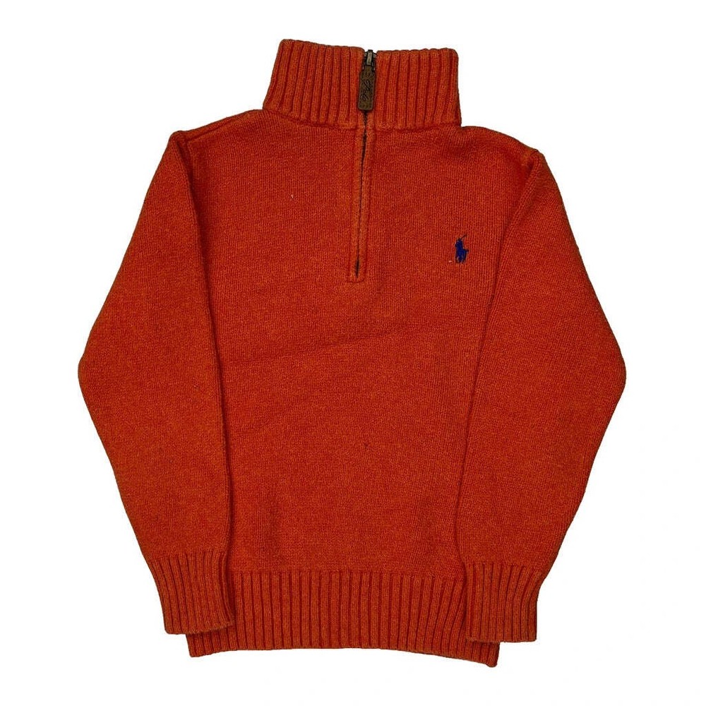 Age 5 Polo By Ralph Lauren 1/4 Zip - XS Orange Cotton