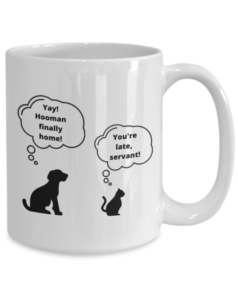Gift From The Dog And Cat Funny Dogs Vs Cats Mug Dog And Cat Mom Gift Dog And