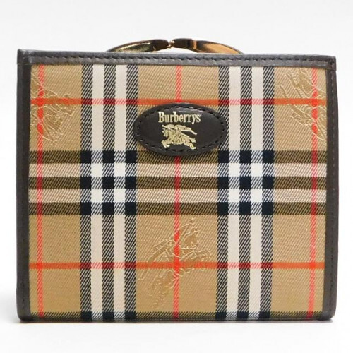 BURBERRY Nova Check Bi-fold Wallet in Beige Canvas & Leather 2833