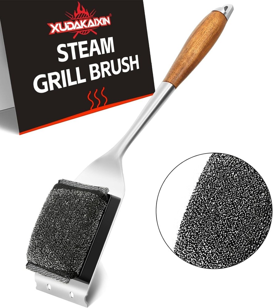 Grill Brush Bristle Free,Steam Grill Brush for Water Activated Design,Durable
