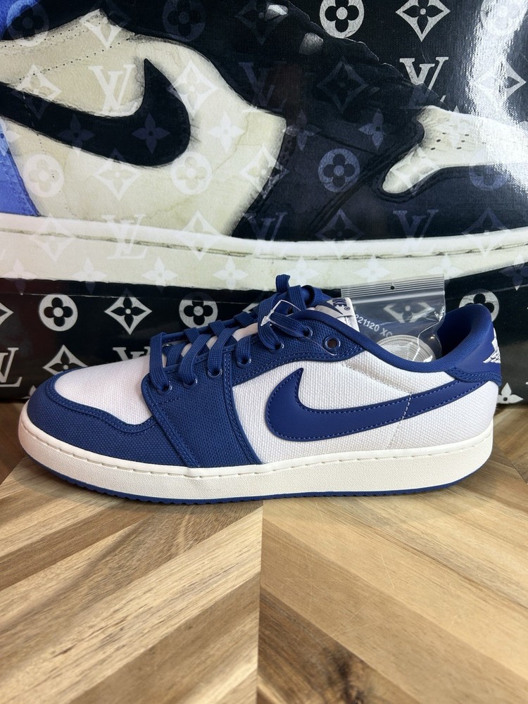 Nike Air Jordan 1 Low Retro AJKO Kentucky DX4981-103 Mens Size 12 White Canvas Sneakers