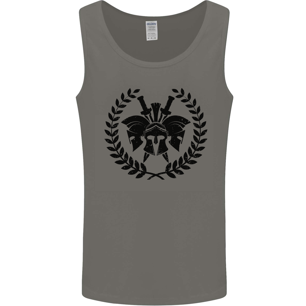 3 Sparta Helmets Bodybuilding Training Gym Mens Vest Tank Top