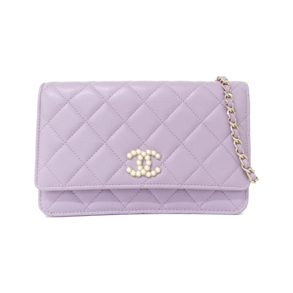 Authentic CHANEL AP3807 Chain Wallet with Gold-Tone Hardware 2600079208000