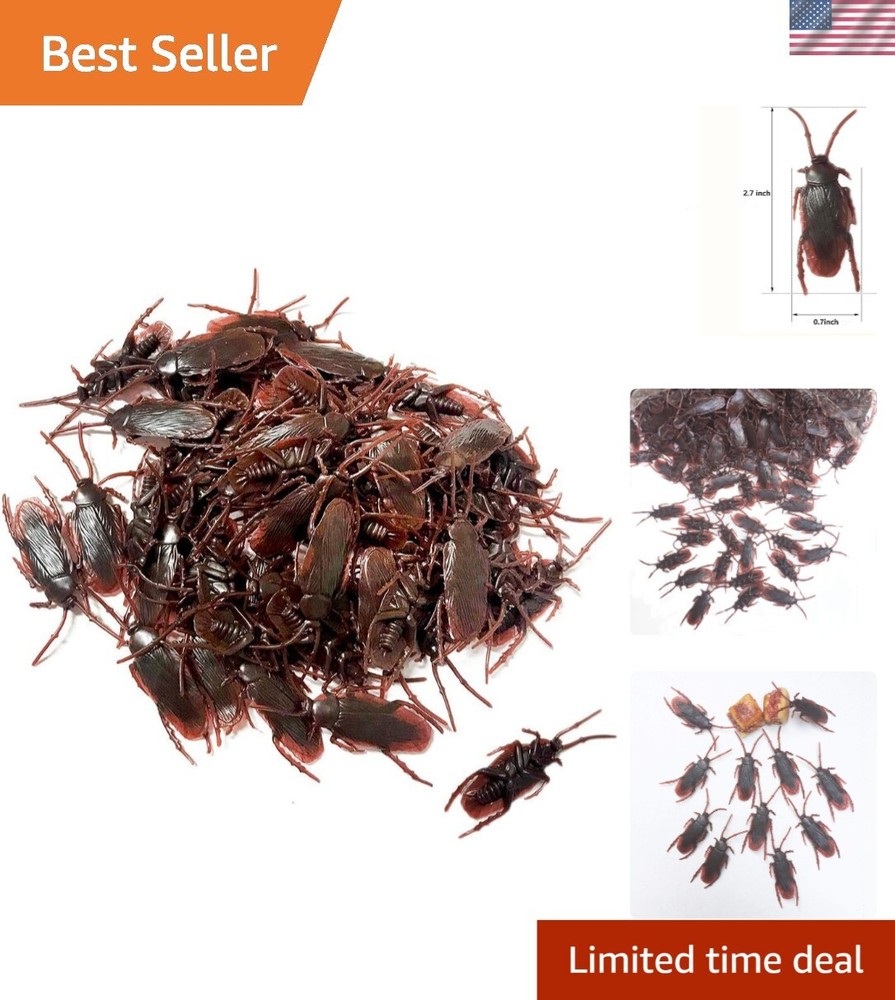 Scary Realistic Fake Roaches - 100PCS for Tricksters and Party Decorations
