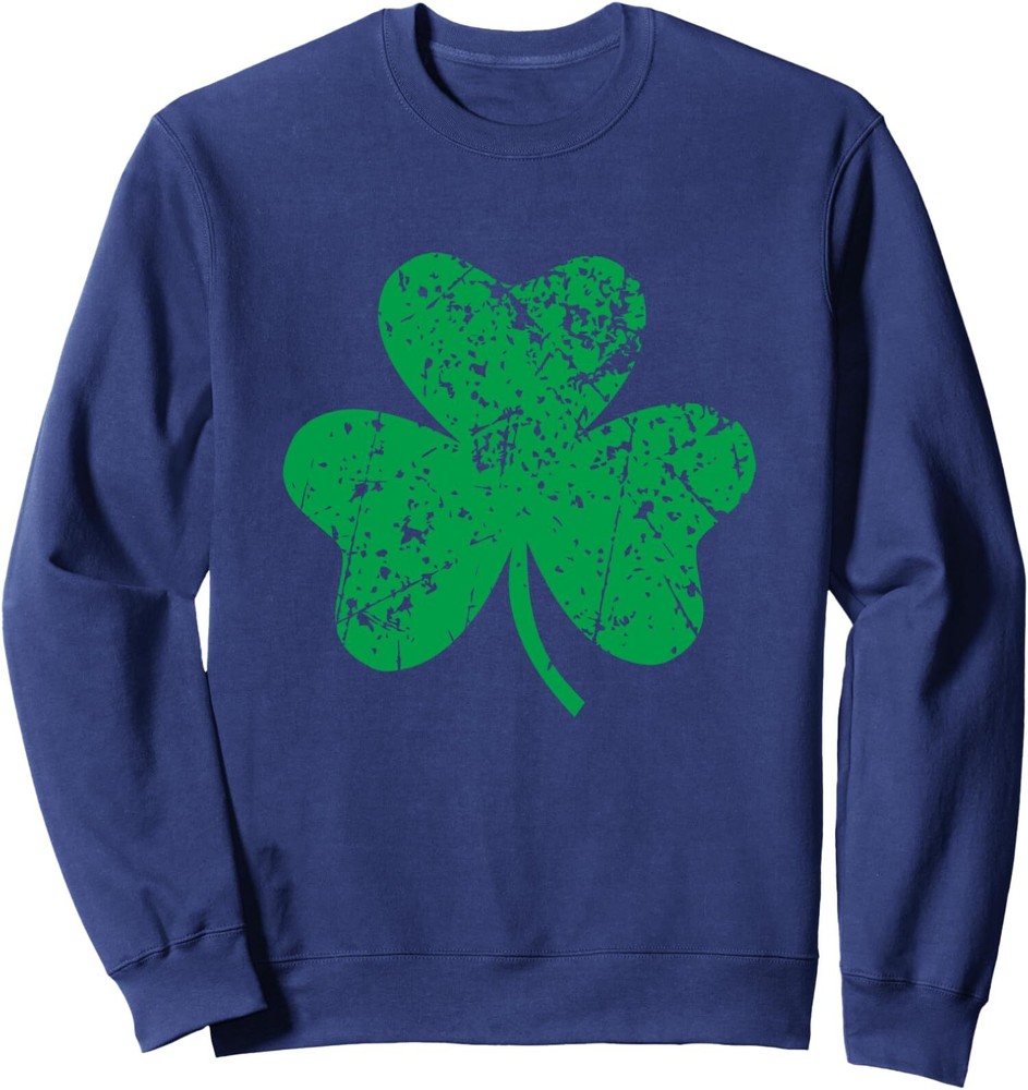 Shamrock St. Patricks Day Ireland Pride Irish Green Unisex Crewneck Sweatshirt-image