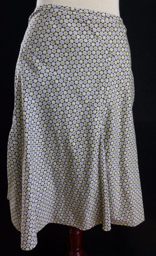 Purple Green Polka Dot Pleated Skirt for Women Size 10 Juniors