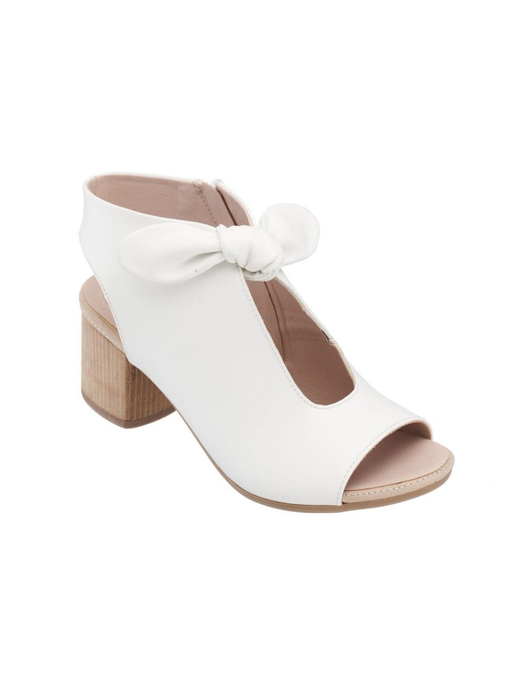 GOOD CHOICE Womens White Padded Kimora Block Heel Sandals Size 6.5