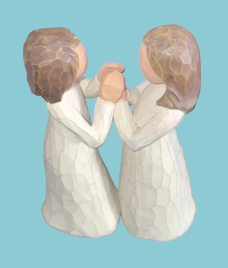 Lot of 2 Vintage WILLOW TREE Sisters by Heart Figurines Demdaco Susan Lordl 2000