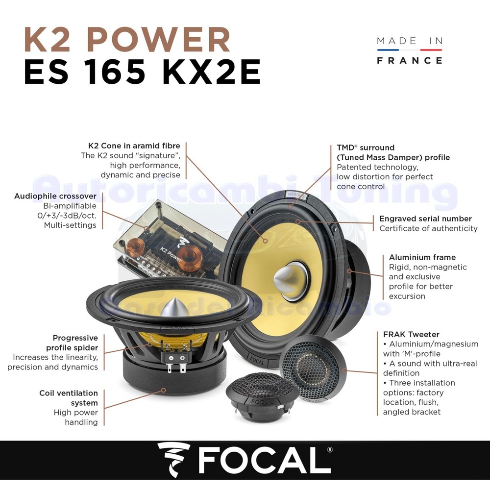 Focal K2 Power Es 165 Kx2 165mm 240W 2-Way Speaker System - 120 Wrms