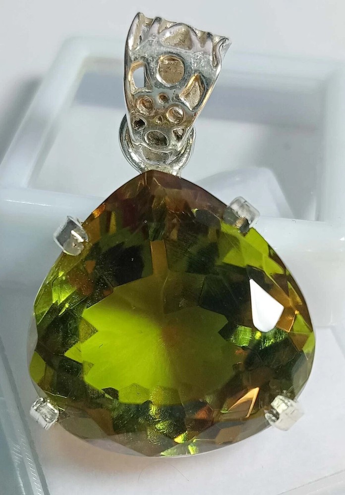 Natural Pear Cut Alexandrite Pendant 47-48 Ct Gemstone Locket EGL Certified